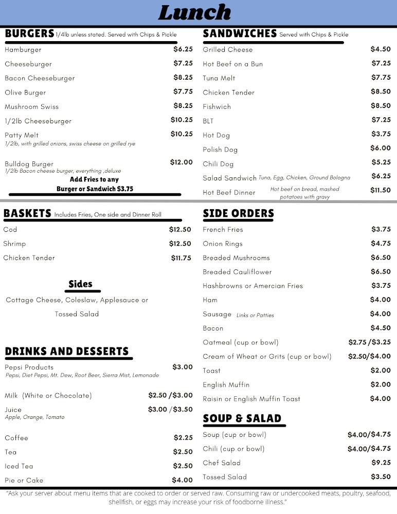 Sheri's Restaurant Menu image 2